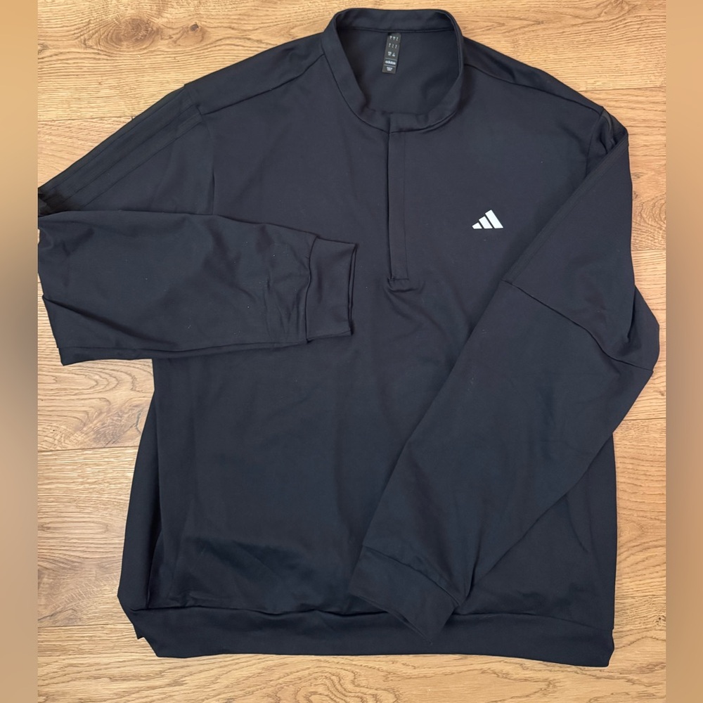 Adidas Men’s Ultimate 1/2 Zip Pullover Black New With Tags Size Large